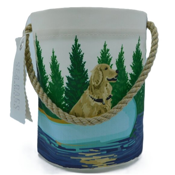 Sea Bags of Maine Retriever in Blue Canoe Bucket Bag | Preppy | NWT - Picture 6 of 12